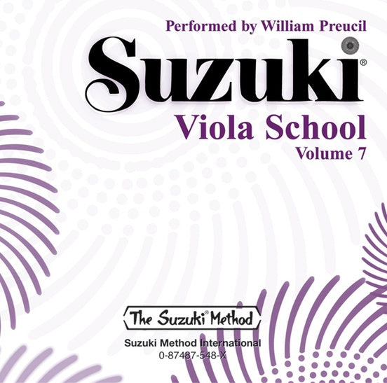Suzuki Viola School Volume 7 - CD Recording (Recorded by William Preucil Sr) International Edition Summy Birchard 0548