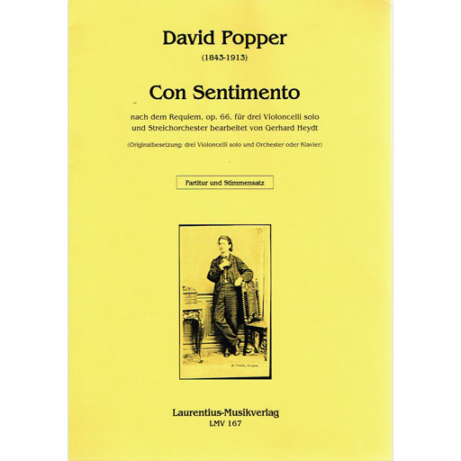 Popper - Con Sentimento (Requiem Op66) - String Orchestra Score/Parts edited by Heydt Laurentius LMV167