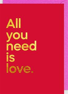 Greeting Card All You Need is Love The Beatles