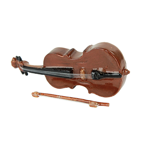 Porcelain Figurine of a Cello and Bow