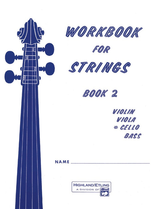 Workbook for Strings Book 2 - Cello Theory Book Alfred 13176