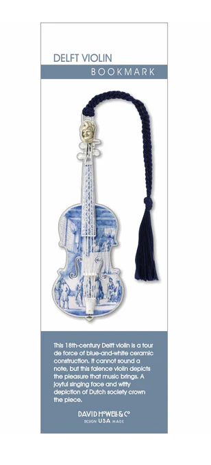 Delft Violin Metal Bookmark