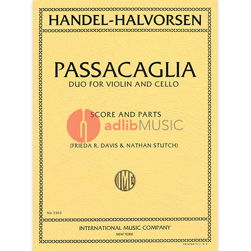 Handel Passacaglia - Violin/Cello Duet arranged by Halvorsen IMC3363