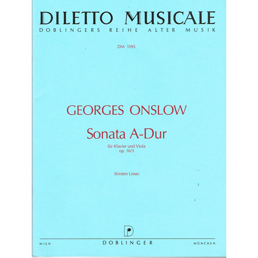 Onslow - Sonata in Amaj - Viola/Piano Accompaniment Simrock EE3242