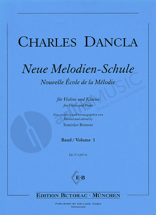 Dancla - New School of Melodies Volume 1 - Violin/Piano Accompaniment edited by Butorac Iceland EB171L037-G