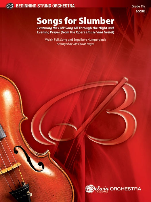 Humperdinck - Songs for Slumber - String Orchestra Grade 1.5 Score/Parts arranged by Farrar-Royce Belwin 44784
