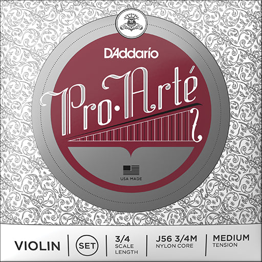 D'Addario Pro Arte Violin String Set Medium 3/4