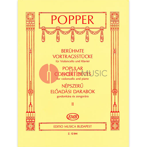 Popper - Popular Concert Pieces Volume 2 - Cello/Piano Accompaniment EMB Z12944