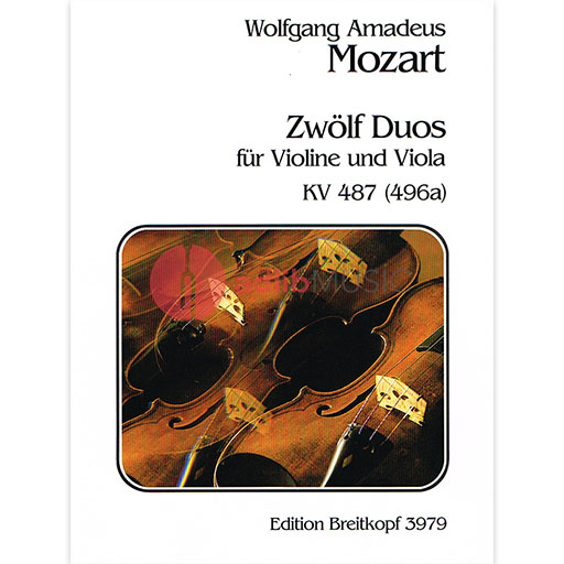 Mozart - 12 Duets K487 - Violin/Viola Breitkopf EB3979