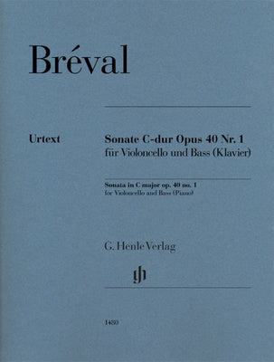 Breval - Sonata in Cmaj Op40/1 - Cello/Piano Accompaniment Henle HN1480