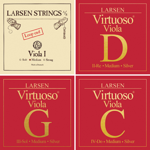 Larsen Virtuoso Viola String Set Medium (Loop A) 15"-16.5"