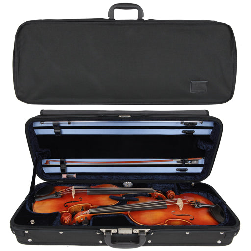 GEWA Concerto 3.4 Double Case for 2 Violins Black/Blue 4/4