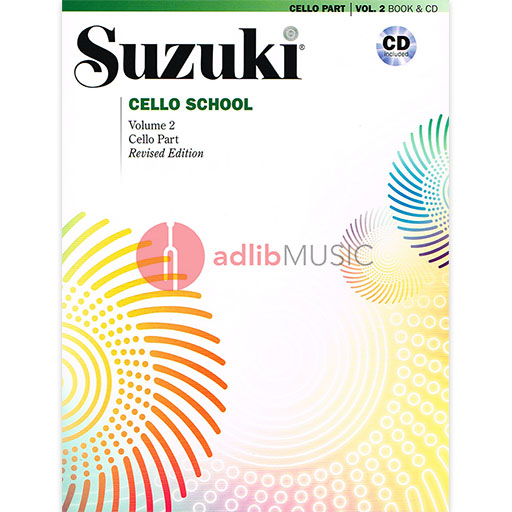 Suzuki Cello School Book/Volume 2 - Cello/CD (Recorded by Tsuyoshi Tsutsumi) International Edition Summy Birchard 40700