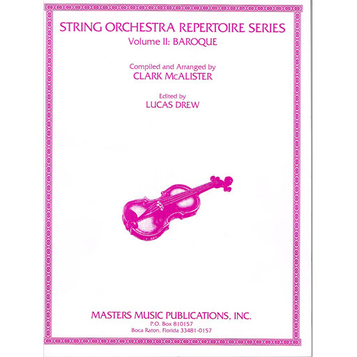 String Orchestra Repertoire Series Volume 2 Baroque Double Bass Part
