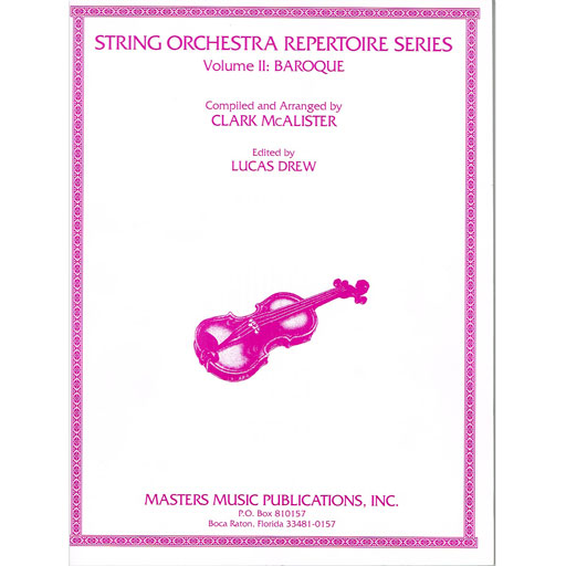 String Orchestra Repertoire Series Volume 2 Baroque - Double Bass Part M2278DB