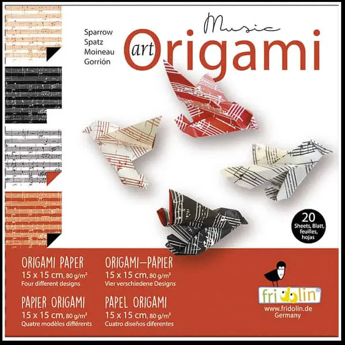 Origami Paper Music Sparrow Design