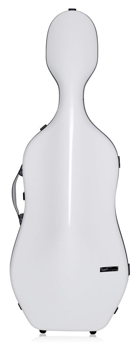Cello Case - Bam Ice Supreme Hightech White with Black Fittings