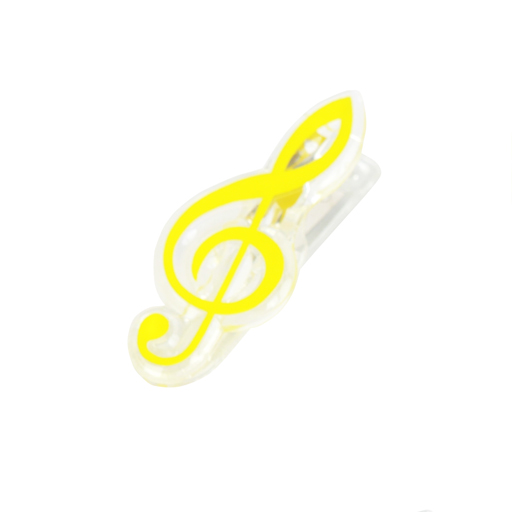 Music or Paper Clip Treble Clef Shape Yellow