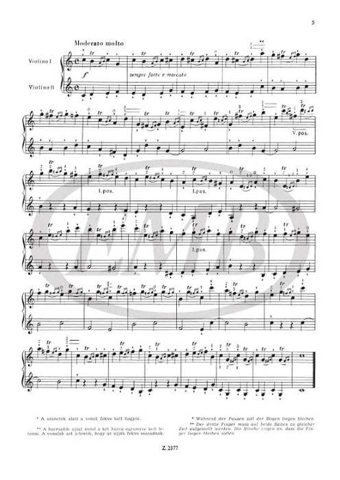Feigerl - 24 Exercises in 24 Tonalities Volume 1 - Violin/2nd Violin Accompaniment EMB Z2377