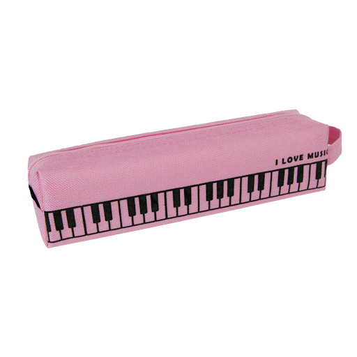 Tube Pink Pencil Case with a Keyboard