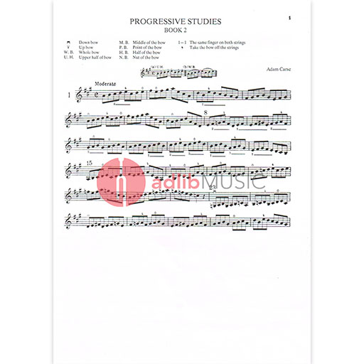 Carse - Progressive Violin Studies Book 2 - Violin Stainer & Bell 5649B