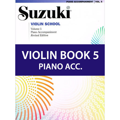 Suzuki Violin School Book/Volume 5 - Piano Accompaniment International Edition Summy Birchard 35172