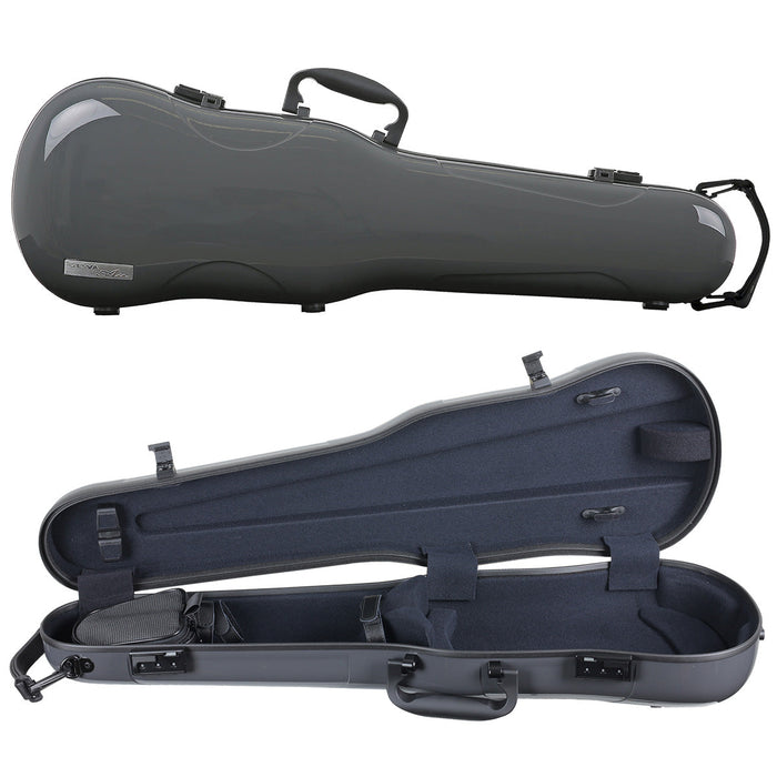 GEWA Air 1.7 Shaped Violin Case with Subway Handle Grey Gloss 4/4