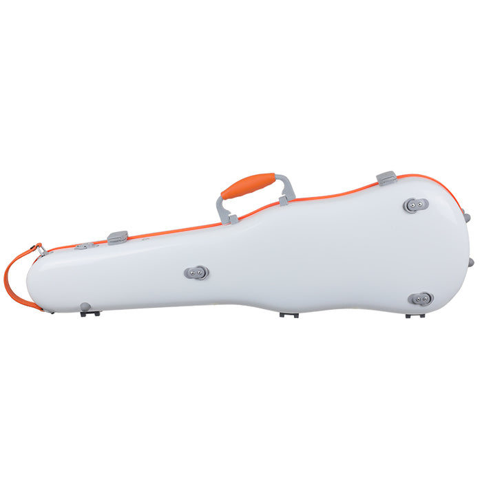 JML Carbon Fibre 1.5 Shaped Violin Case White with Orange 4/4
