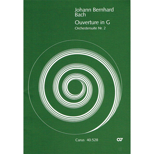 Bach, JB  - Overture in Gmaj Orchestra Suite #2 - Score Carus-Verlag 40.528/00