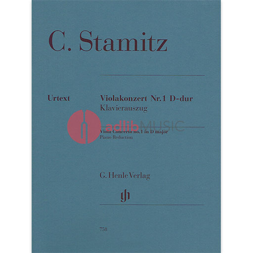 Stamitz - Concerto #1 in Dmaj - Viola/Piano Accompaniment Henle Urtext HN758