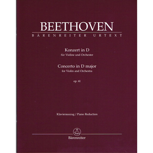 Beethoven - Concerto in Dmaj Op61 - Violin/Piano Accompaniment Barenreiter BA9019A