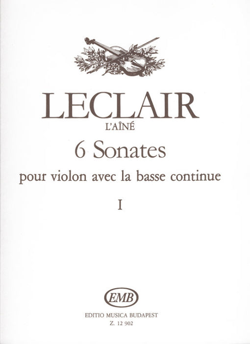LeClair - 6 Sonatas Volume 1 - Violin/Piano Accompaniment EMB Z12902
