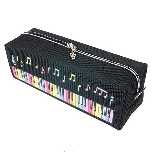 Black Pencil Case with Colourful Keyboard