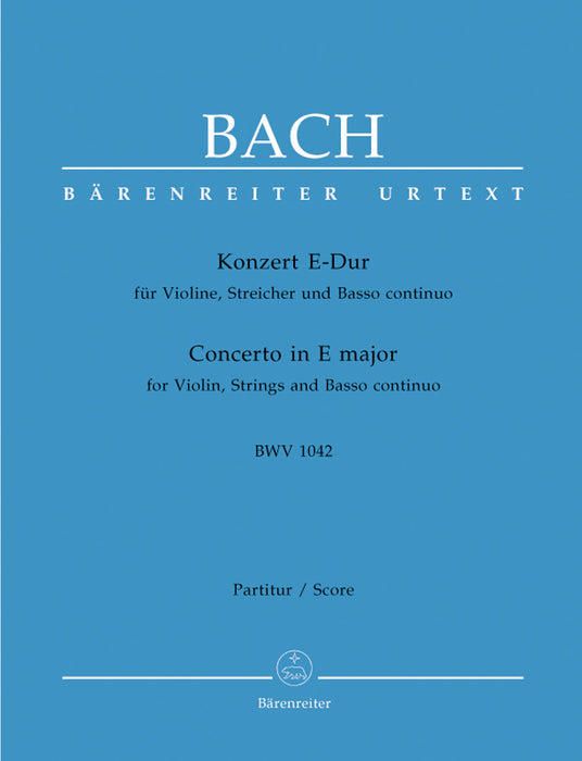 Bach - Violin Concerto in Emaj BWV1042 - Cello & Double Bass Part Barenreiter BA5190-04