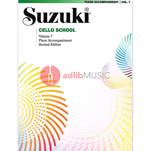 Suzuki Cello School Book/Volume 7 - Piano Accompaniment International Edition Summy Birchard 0362S