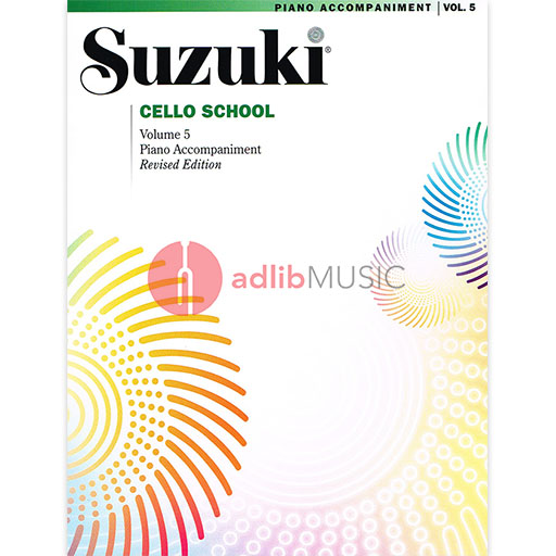 Suzuki Cello School Book/Volume 5 - Piano Accompaniment International Edition Summy Birchard 0270S