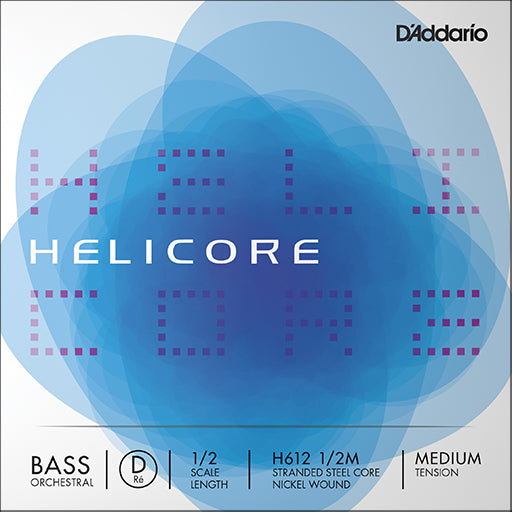 D'Addario Helicore Bass Orchestral D String Medium 1/2