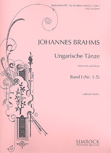 Brahms - Hungarian Dances Volume 1 - Cello/Piano Accompaniment edited by Piatti Sikorski EE957