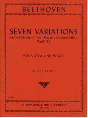 7 Variations On Bei Mannern Arr Katims Vla Pno - for Viola and Piano - Ludwig van Beethoven - Viola Milton Katims IMC