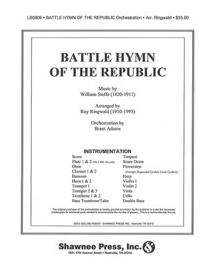 Battle Hymn of the Republic - Julia Ward Howe|William Steffe - Brant Adams|Roy Ringwald Shawnee Press Score/Parts