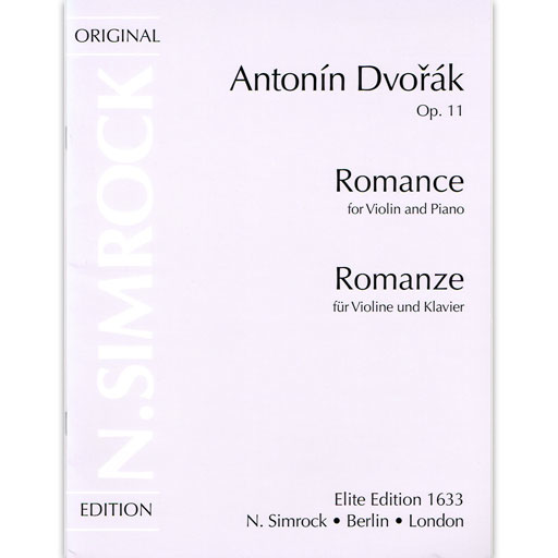 Dvorak - Romance Op11 - Violin/Piano Accompaniment Simrock M221107008