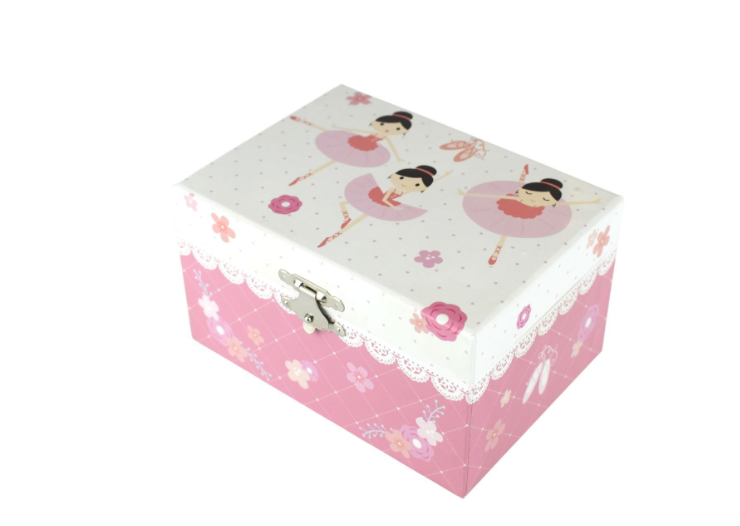 Ballet Jewellery Box Anna Ballerina Rectangular Shaped Box