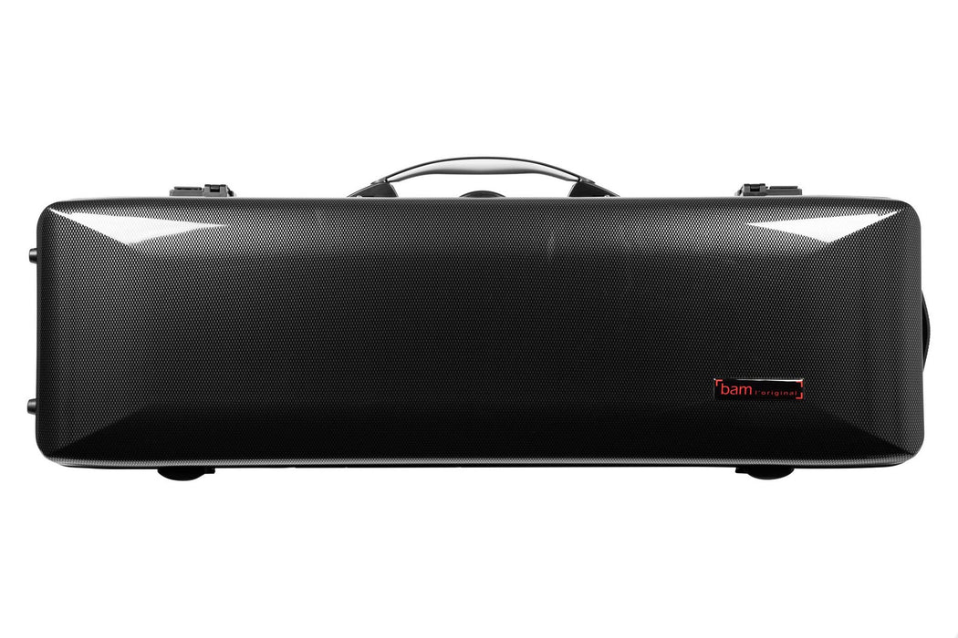 Violin Case - Bam Hightech Oblong with Back Pocket - Black Carbon