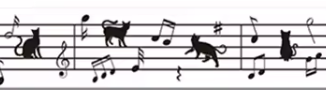 Music Sticky Tape Cats on a Stave