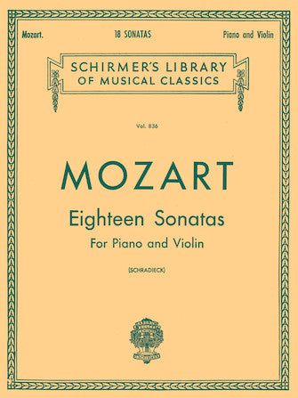 Mozart - 18 Sonatas - Violin/Piano Accompaniment Schirmer 50256560