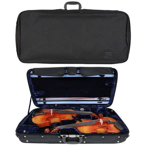 GEWA Concerto 5.3 Double Case for 1 Violin/1 Viola Black/Blue 4/4
