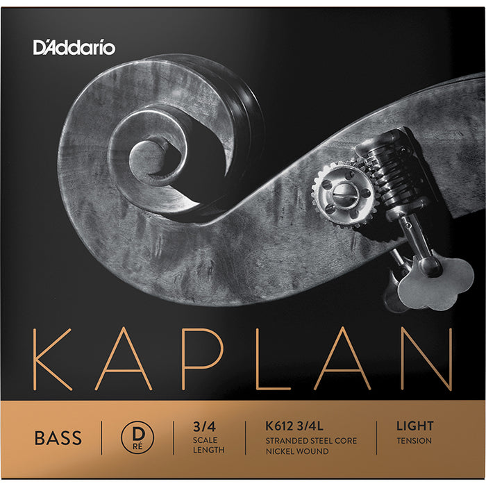D'Addario Kaplan Bass D String Light Tension 3/4