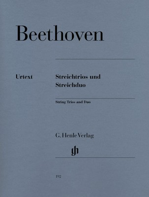 String Trios and Duo - Ludwig van Beethoven - Viola|Cello|Violin G. Henle Verlag String Trio Parts