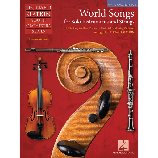 Slatkin - World Songs For Solo & Strings - Violin 3 Part (Treble Clef Viola Part)  Hal Leonard 4491324