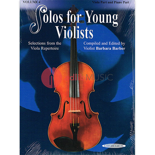 Solos for Young Violists Volume 4 - Viola/Piano Accompaniment by Barber Summy Birchard 18750X